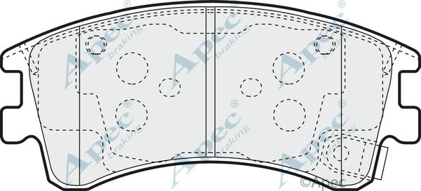 APEC PAD1302 - Set placute frana,frana disc aaoparts.ro