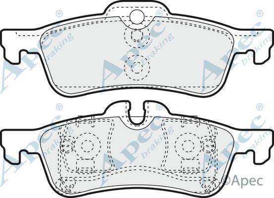 APEC PAD1328 - Set placute frana,frana disc aaoparts.ro