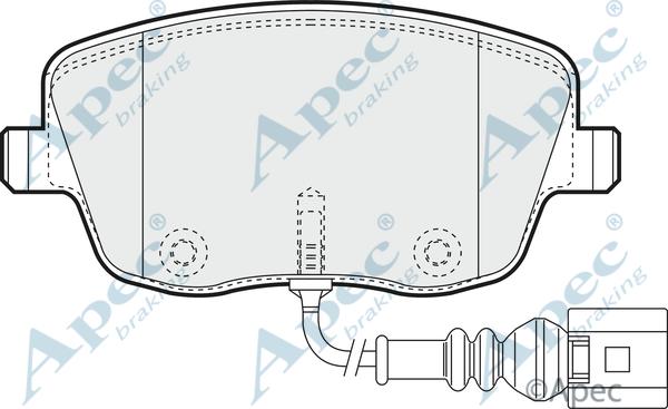 APEC PAD1252 - Set placute frana,frana disc aaoparts.ro