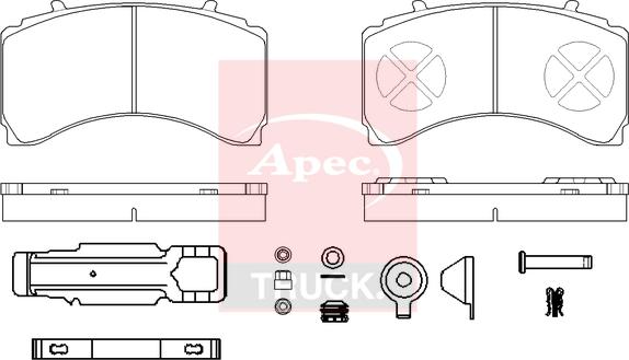 APEC PAD29244K - Set placute frana,frana disc aaoparts.ro