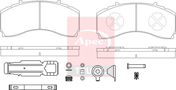 APEC PAD29246K - Set placute frana,frana disc aaoparts.ro