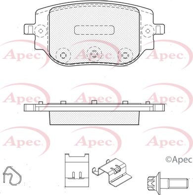 APEC PAD2555 - Set placute frana,frana disc aaoparts.ro
