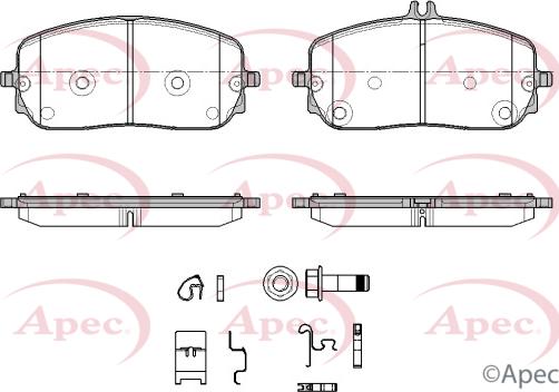 APEC PAD2633 - Set placute frana,frana disc aaoparts.ro