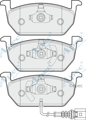 APEC PAD2028 - Set placute frana,frana disc aaoparts.ro