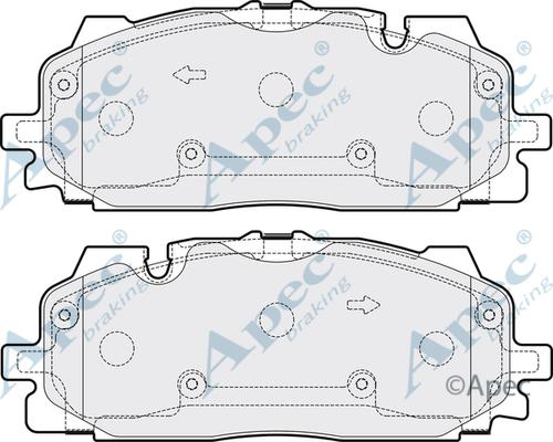 APEC PAD2162B - Set placute frana,frana disc aaoparts.ro