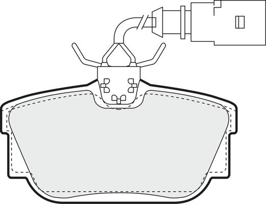 VW 7M3 698 451 G - Set placute frana,frana disc aaoparts.ro