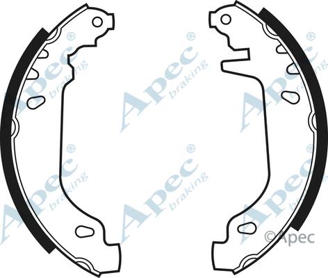 APEC SHU448 - Set saboti frana aaoparts.ro
