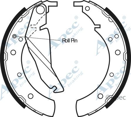 APEC SHU452 - Set saboti frana aaoparts.ro