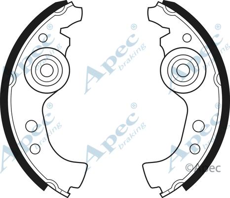 APEC SHU45 - Set saboti frana aaoparts.ro