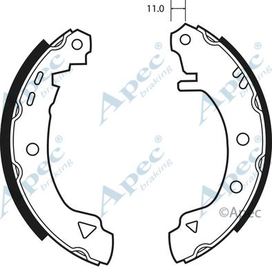 APEC SHU462 - Set saboti frana aaoparts.ro