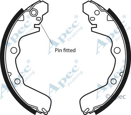 APEC SHU545 - Set saboti frana aaoparts.ro