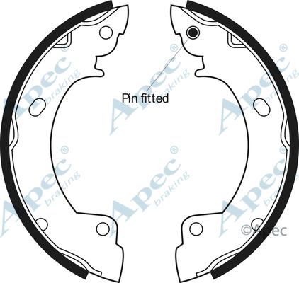 APEC SHU504 - Set saboti frana aaoparts.ro