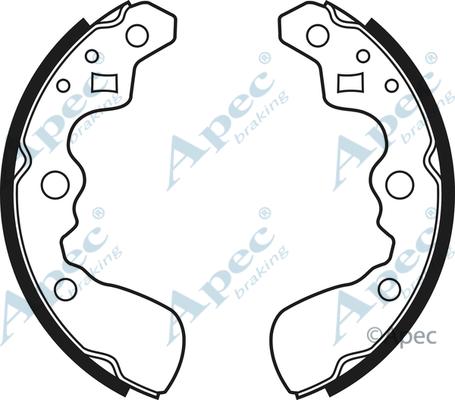 APEC SHU515 - Set saboti frana aaoparts.ro