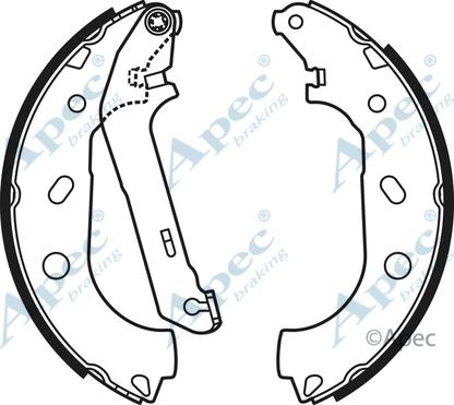APEC SHU658 - Set saboti frana aaoparts.ro