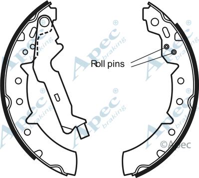 APEC SHU611 - Set saboti frana aaoparts.ro