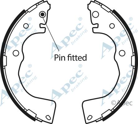 APEC SHU618 - Set saboti frana aaoparts.ro