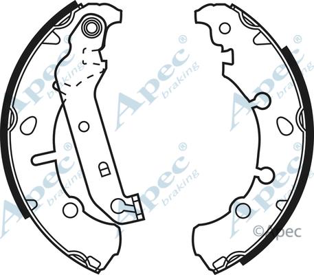 APEC SHU635 - Set saboti frana aaoparts.ro