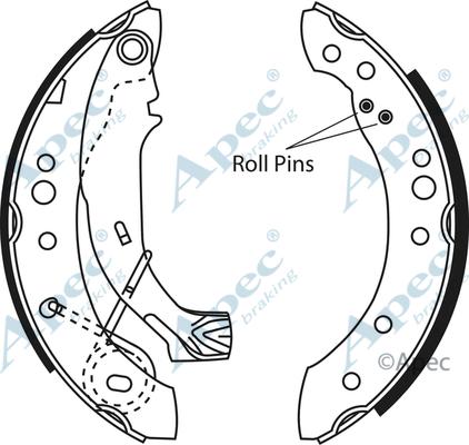 APEC SHU638 - Set saboti frana aaoparts.ro