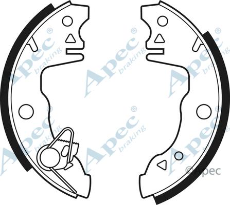 APEC SHU154 - Set saboti frana aaoparts.ro