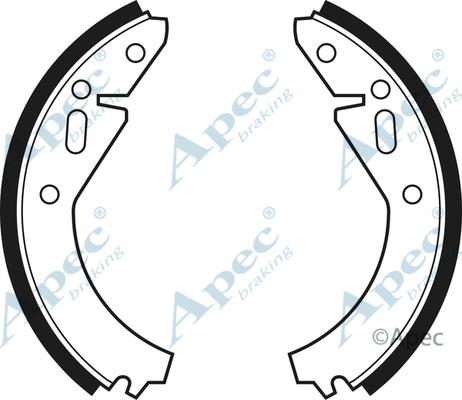 APEC SHU12 - Set saboti frana aaoparts.ro