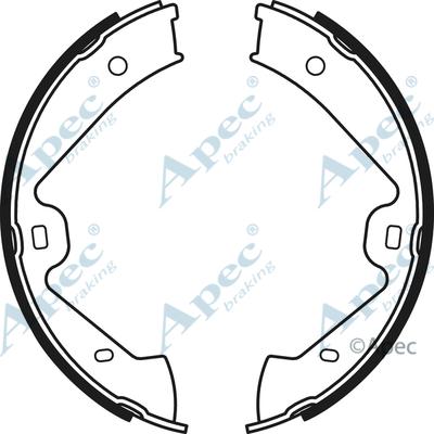 APEC SHU802 - Set saboti frana, frana de mana aaoparts.ro