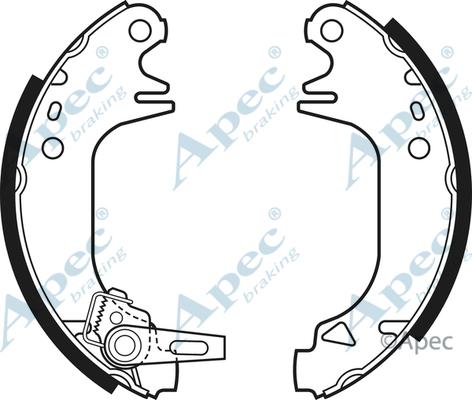 APEC SHU340 - Set saboti frana aaoparts.ro