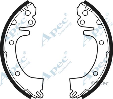 APEC SHU305 - Set saboti frana aaoparts.ro