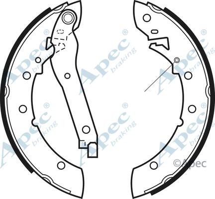 APEC SHU333 - Set saboti frana aaoparts.ro