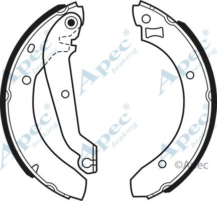 APEC SHU326 - Set saboti frana aaoparts.ro
