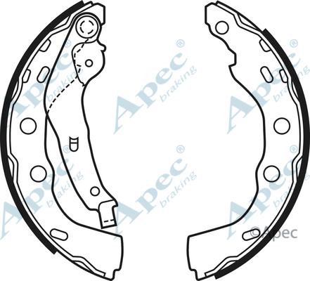 APEC SHU709 - Set saboti frana aaoparts.ro