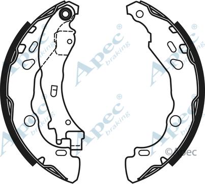 APEC SHU719 - Set saboti frana aaoparts.ro