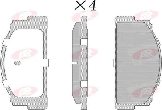 AP-SA 5AP003 - Set placute frana,frana disc aaoparts.ro