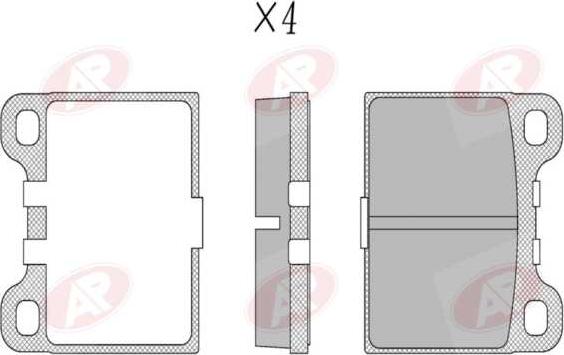 AP-SA 5AP024 - Set placute frana,frana disc aaoparts.ro