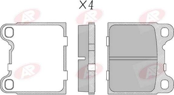 AP-SA 5AP362 - Set placute frana,frana disc aaoparts.ro