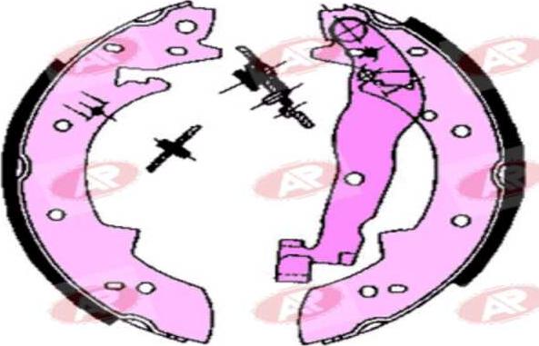 AP-SA A3330 - Set saboti frana aaoparts.ro