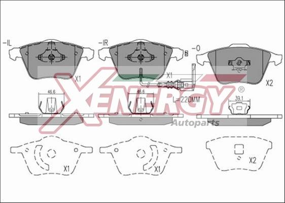 AP XENERGY X40860 - Set placute frana,frana disc aaoparts.ro