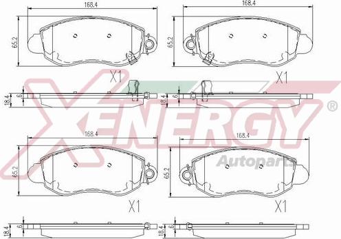 AP XENERGY X40771 - Set placute frana,frana disc aaoparts.ro