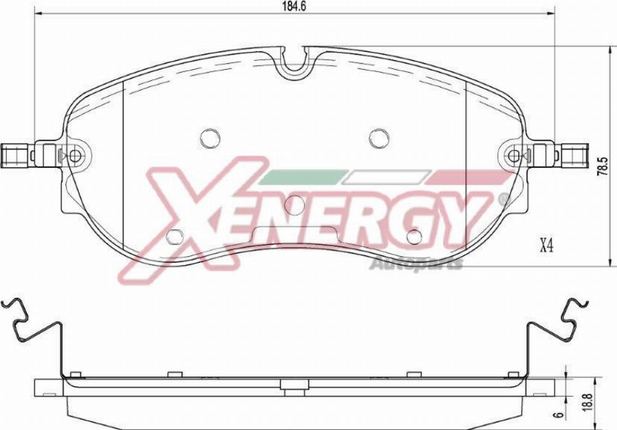 AP XENERGY X41440 - Set placute frana,frana disc aaoparts.ro