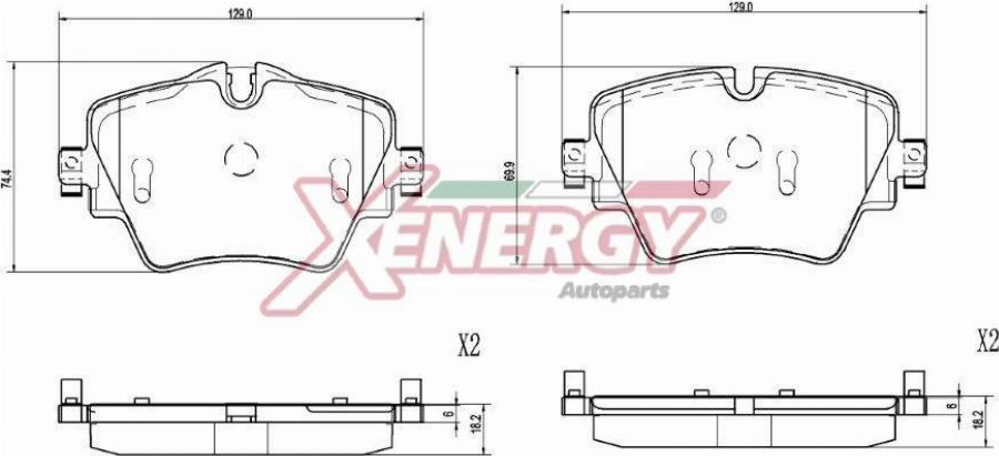 AP XENERGY X41448 - Set placute frana,frana disc aaoparts.ro