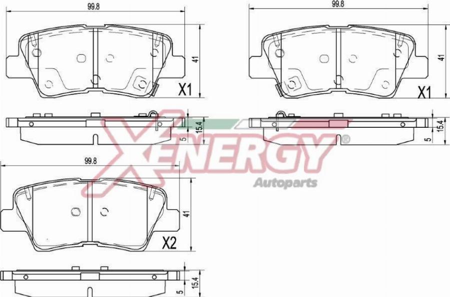 AP XENERGY X41455 - Set placute frana,frana disc aaoparts.ro