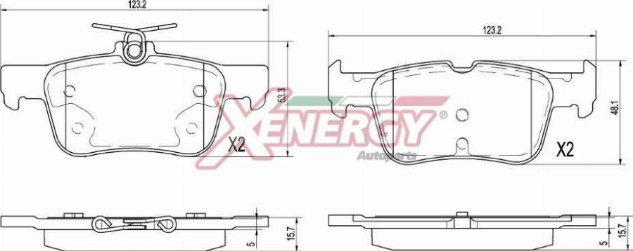 AP XENERGY X41452 - Set placute frana,frana disc aaoparts.ro