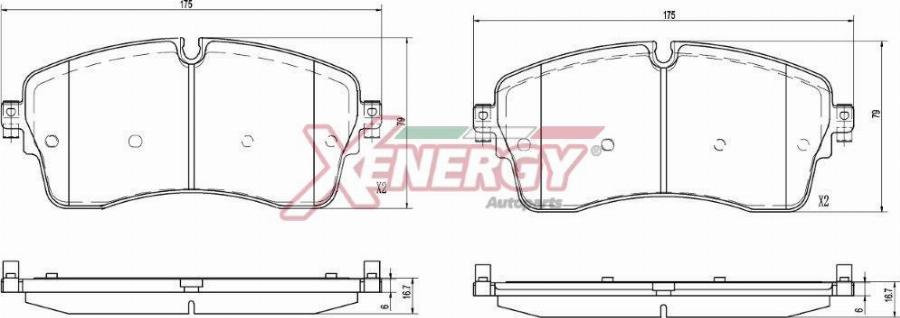 AP XENERGY X41465 - Set placute frana,frana disc aaoparts.ro