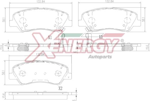 AP XENERGY X41405 - Set placute frana,frana disc aaoparts.ro