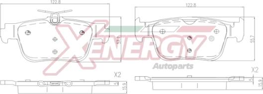 AP XENERGY X41407 - Set placute frana,frana disc aaoparts.ro