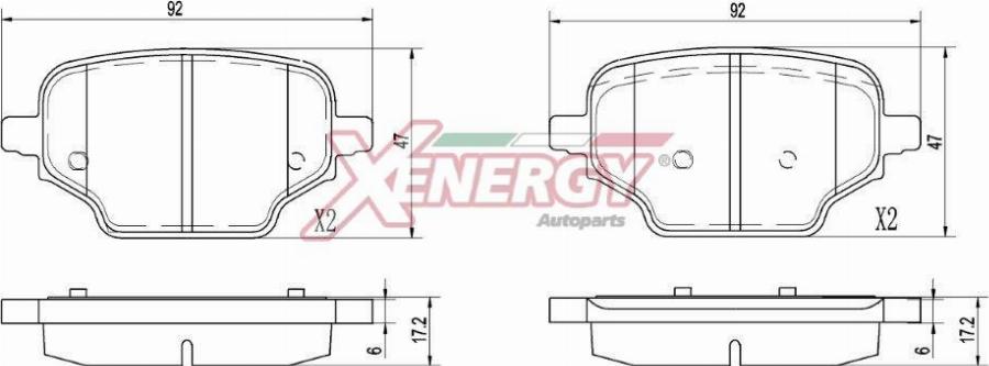 AP XENERGY X41472 - Set placute frana,frana disc aaoparts.ro