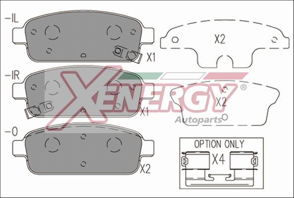 AP XENERGY X41166 - Set placute frana,frana disc aaoparts.ro