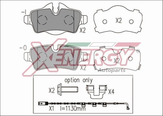 AP XENERGY X41178 - Set placute frana,frana disc aaoparts.ro
