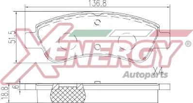 AP XENERGY X41399 - Set placute frana,frana disc aaoparts.ro