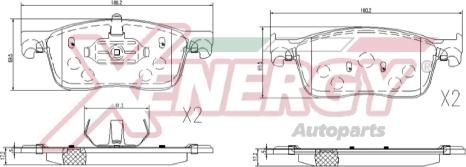 AP XENERGY X41393 - Set placute frana,frana disc aaoparts.ro
