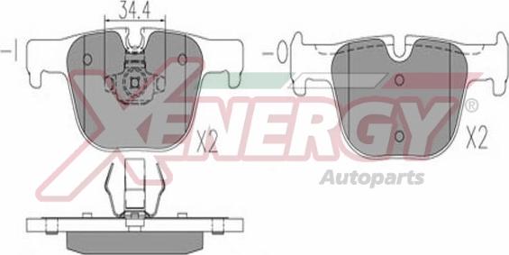 AP XENERGY X41309 - Set placute frana,frana disc aaoparts.ro